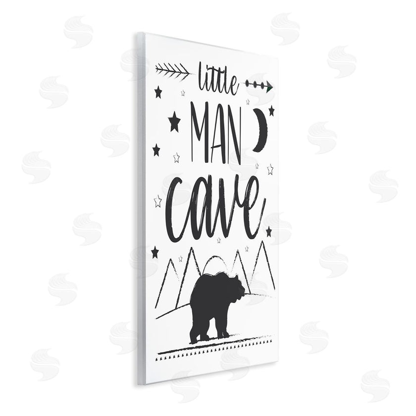 AE Design | Little Man Cave Phrase Black Bear Starry Night