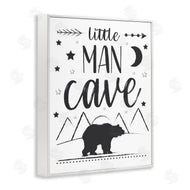 AE Design | Little Man Cave Phrase Black Bear Starry Night