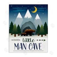 AE Design | Little Man Cave Sign Bears Walking by Mountains