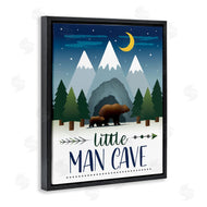 AE Design | Little Man Cave Sign Bears Walking by Mountains