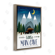 AE Design | Little Man Cave Sign Bears Walking by Mountains
