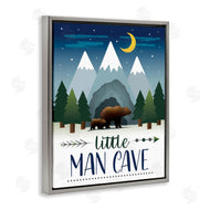 AE Design | Little Man Cave Sign Bears Walking by Mountains