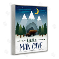 AE Design | Little Man Cave Sign Bears Walking by Mountains