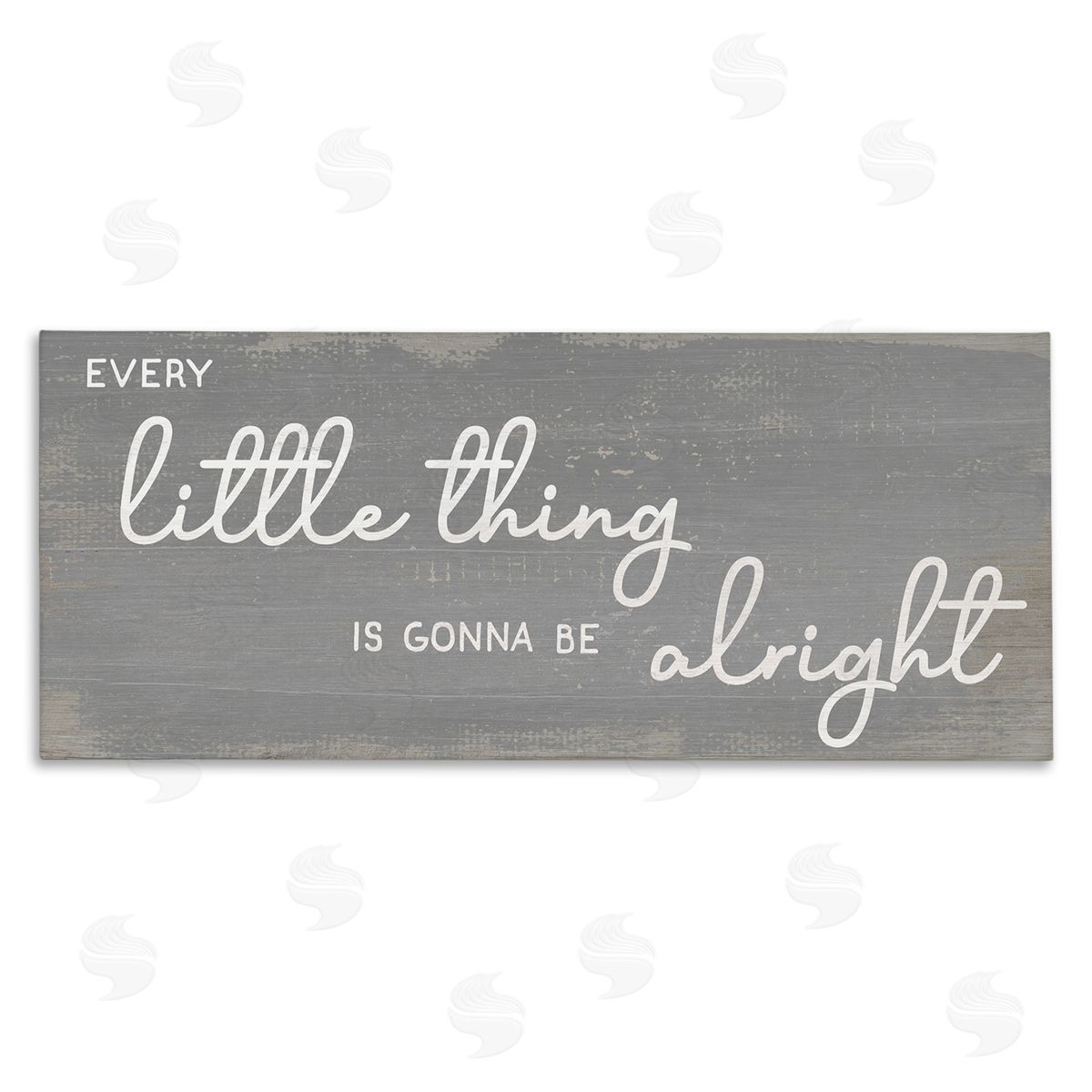 Stupell Studio Charming Every Little Thing Phrase Distressed Grey Canvas Wall Art