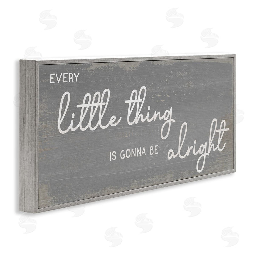 Stupell Studio | Charming Every Little Thing Phrase Distressed Grey