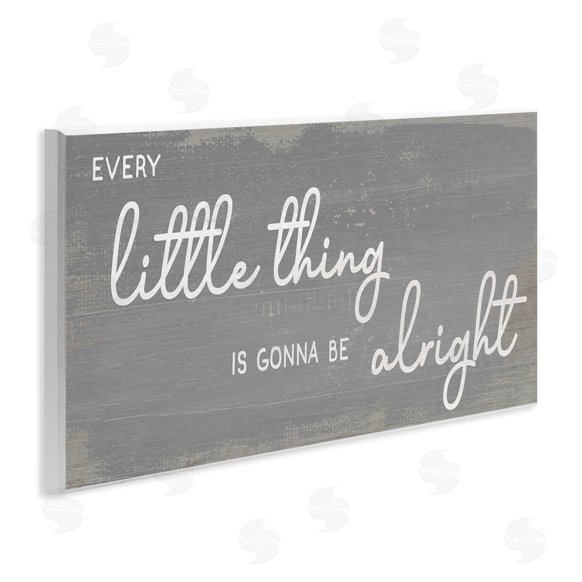 Stupell Studio Charming Every Little Thing Phrase Distressed Grey Wall Plaque Art