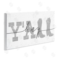 Stupell Studio | Distressed Western Hey Y'all Cowboy Boots Phrase