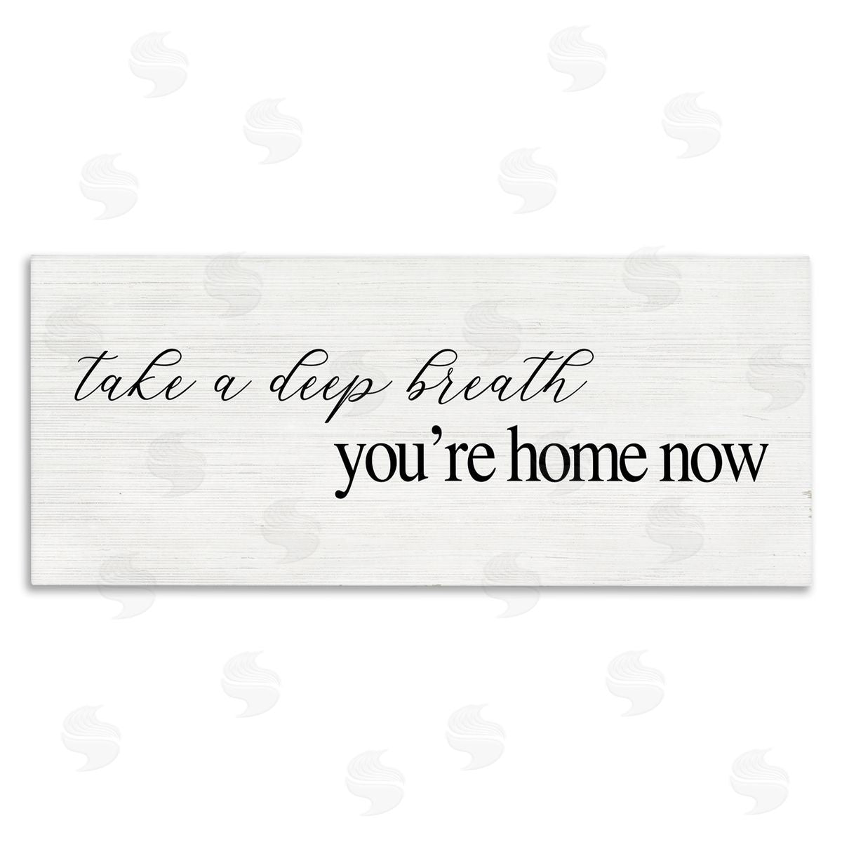 Deep Breath You're Home Phrase Canvas Wall Art, Home Decor by Stupell Studio