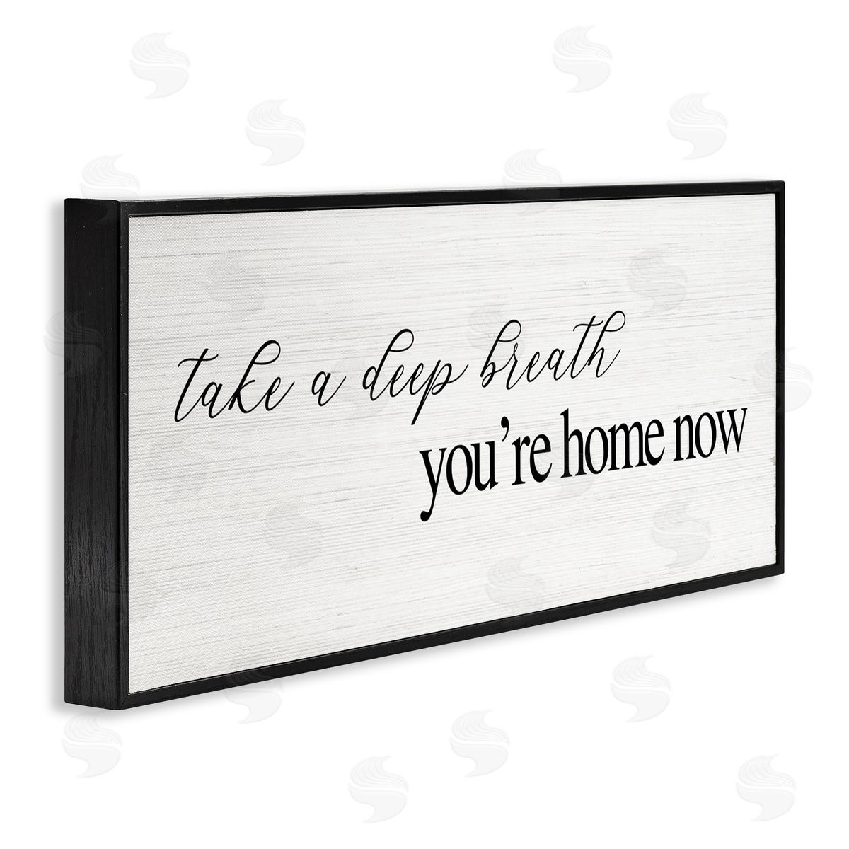 Deep Breath You're Home Phrase Black Frame Print Wall Art, Home Decor by Stupell Studio
