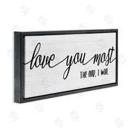 Stupell Studio | Love You Most I Win Romantic Phrase Black White