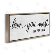 Stupell Studio | Love You Most I Win Romantic Phrase Black White