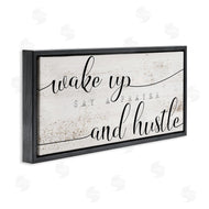 Stupell Studio | Wake Up Say Prayer Hustle Phrase Distressed Paint