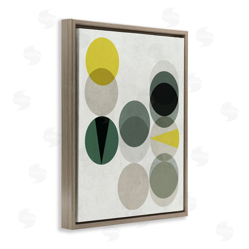 Stupell Studio | Earth Tone Layered Circular Shapes Green Grey