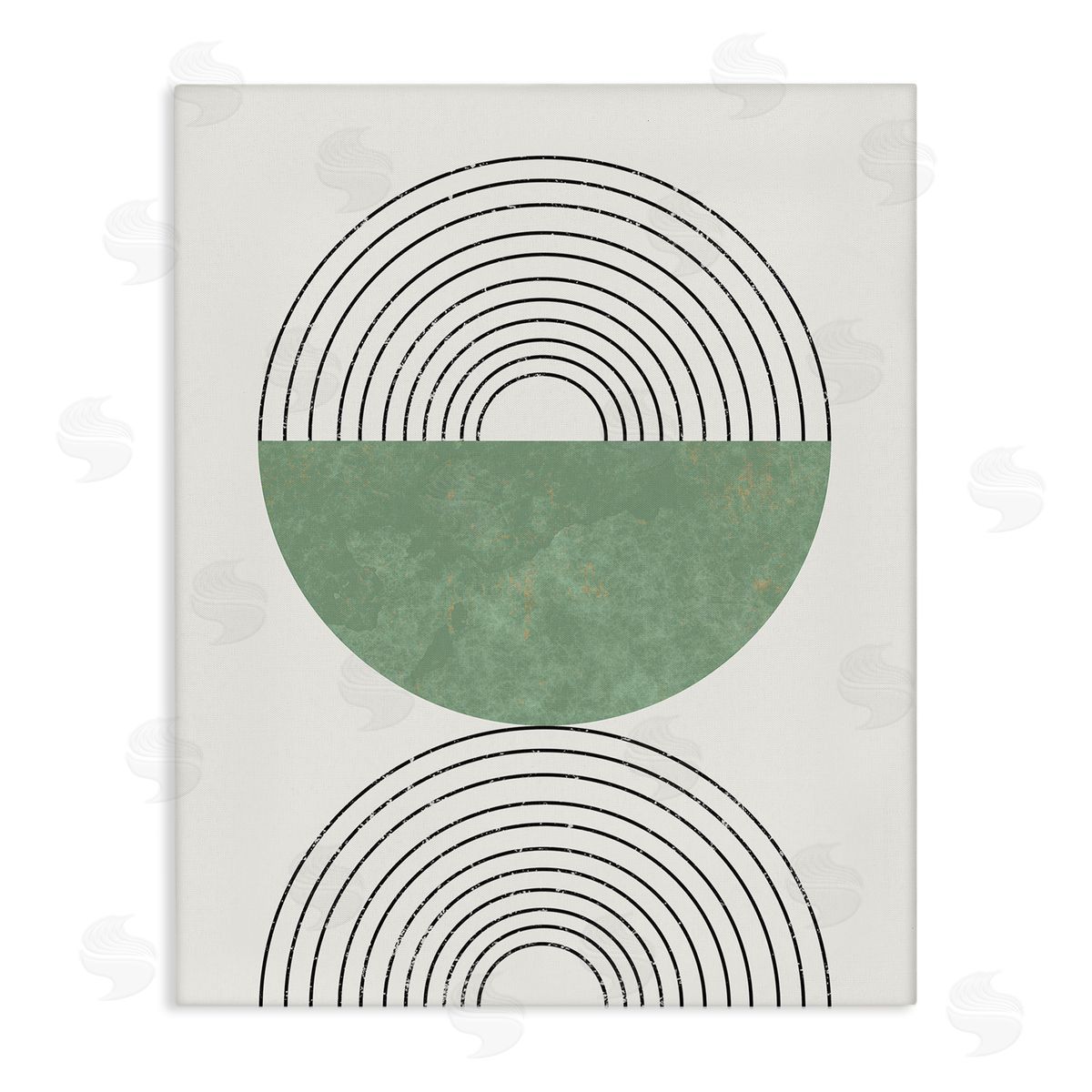 Stupell Studio Abstract Geometric Circular Study Curved Art Deco Canvas Wall Art