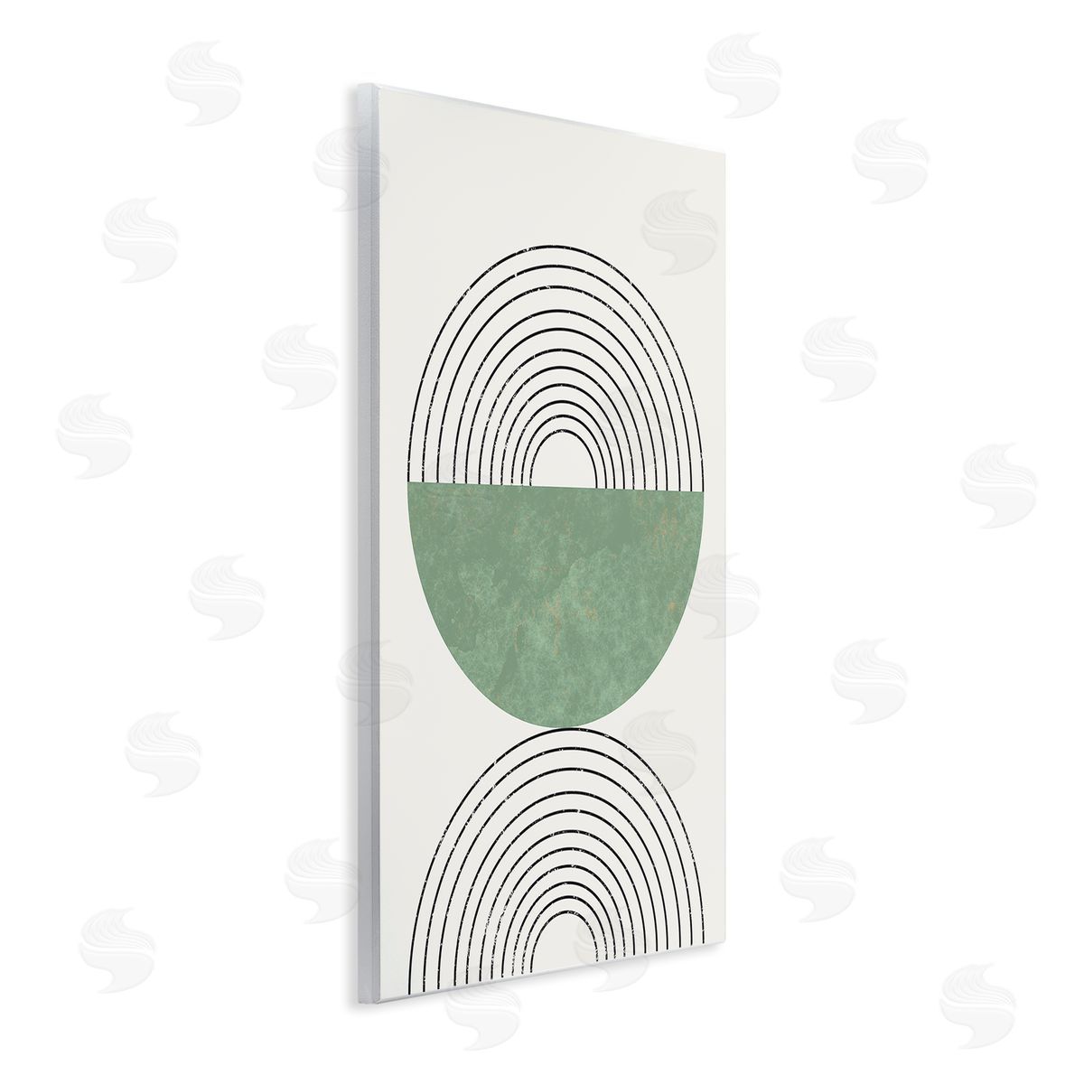 Stupell Studio Abstract Geometric Circular Study Curved Art Deco Wall Plaque Art