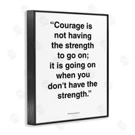 Design Fabrikken | Roosevelt Courage and Strength Quote Minimal Black White