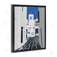 Ziwei Li | European Coastal City Street White Blue Architecture