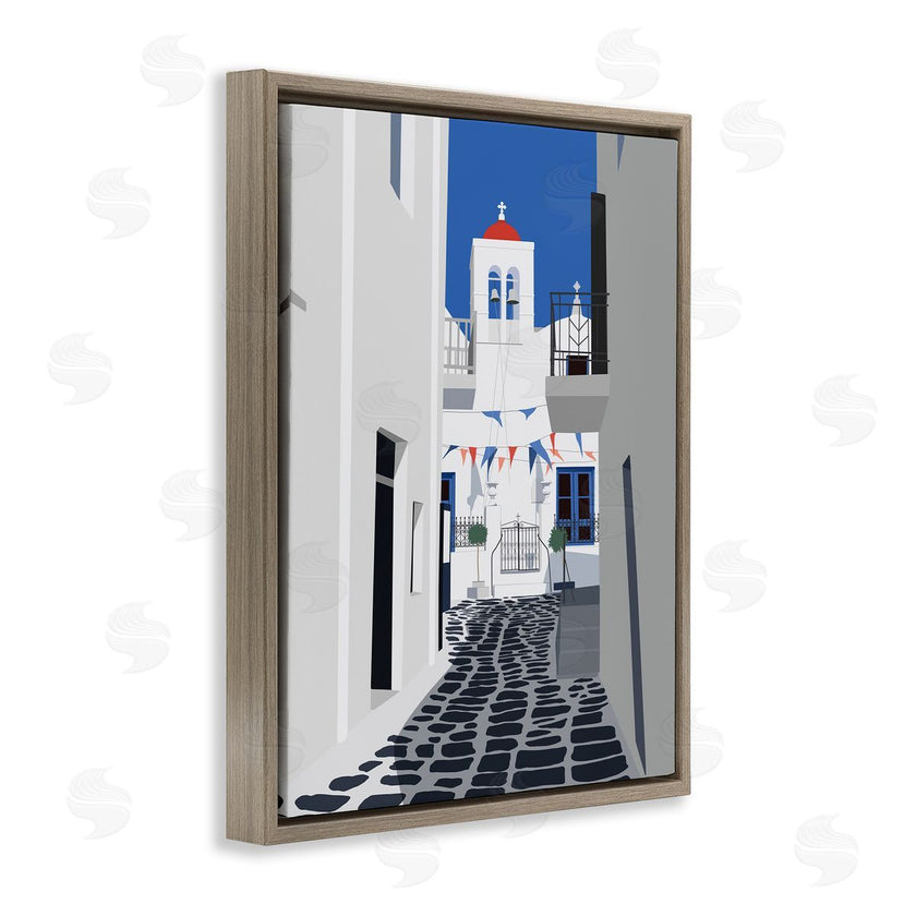Ziwei Li | European Coastal City Street White Blue Architecture