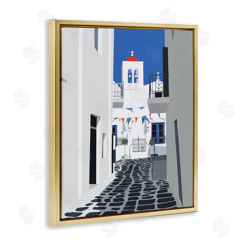 Ziwei Li | European Coastal City Street White Blue Architecture