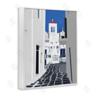 Ziwei Li | European Coastal City Street White Blue Architecture