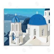 Ziwei Li | Cliffside European Church Architecture Woman Resting