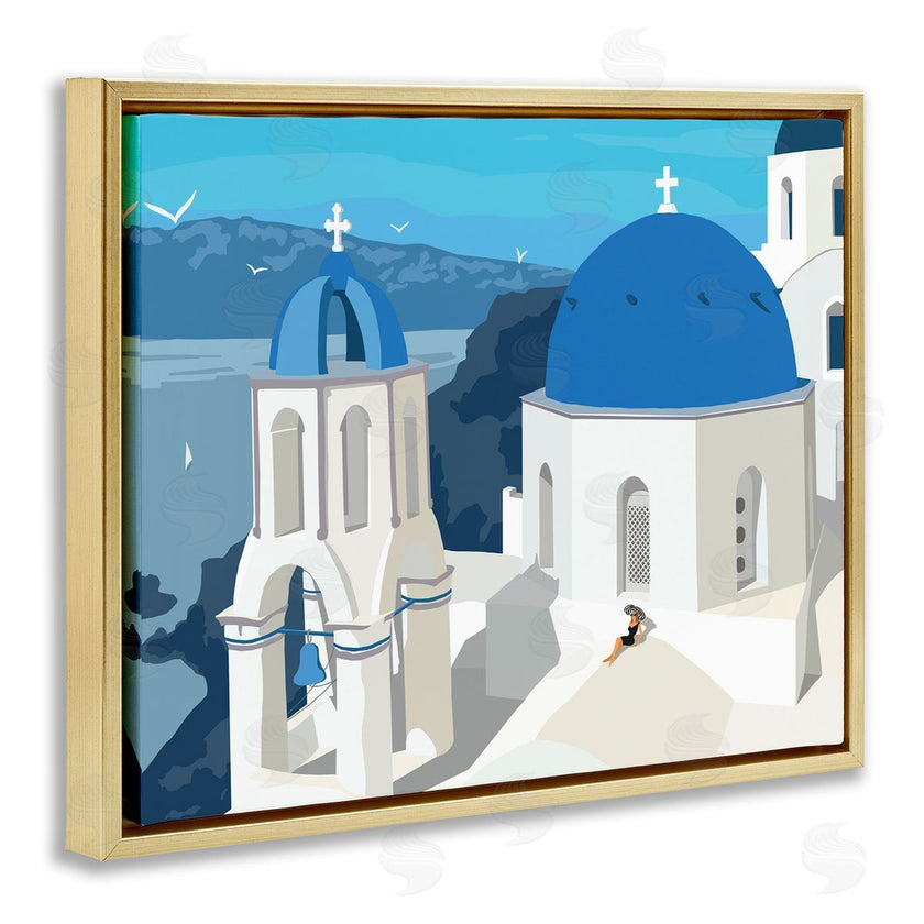 Ziwei Li | Cliffside European Church Architecture Woman Resting