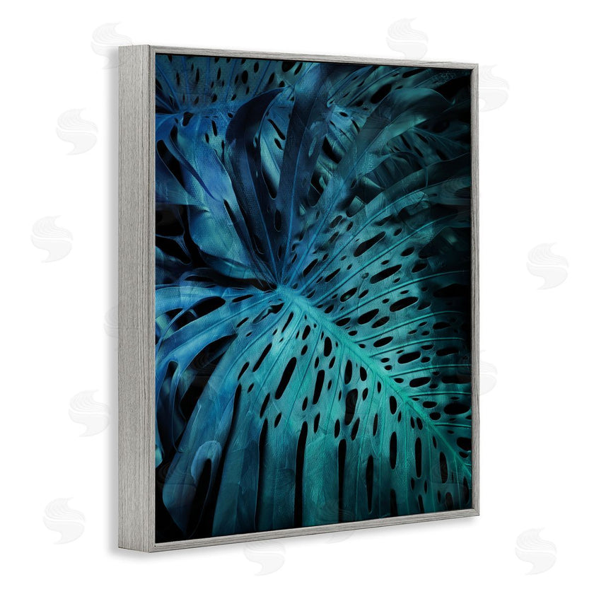 Milli Villa | Blue Tropical Palm Leaves Dark Forest Plants