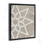 Stupell Studio | Geometric Eight Point Star Distressed Grain Detail