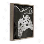 Stupell Studio | Video Game Controller Outline Geometric Square Pattern