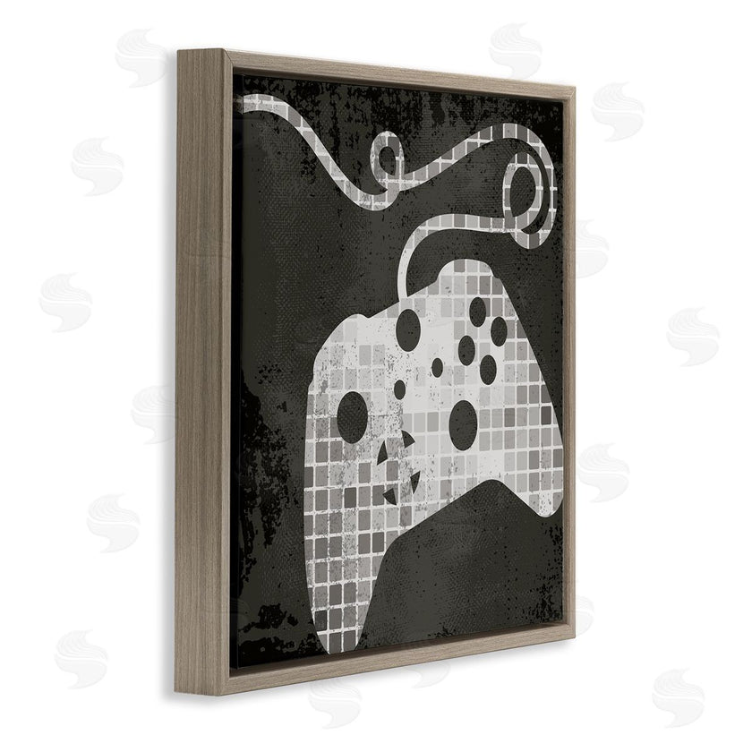 Stupell Studio | Video Game Controller Outline Geometric Square Pattern