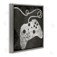Stupell Studio | Video Game Controller Outline Geometric Square Pattern