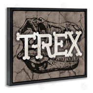 Stupell Studio | T-Rex Bone Typography Large Dinosaur Skull