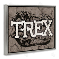 Stupell Studio | T-Rex Bone Typography Large Dinosaur Skull
