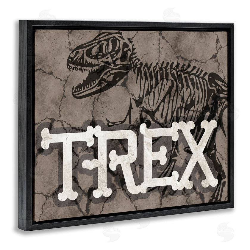 Stupell Studio | Ancient T-Rex Skeleton Large Reptile Bone Typography