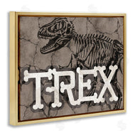 Stupell Studio | Ancient T-Rex Skeleton Large Reptile Bone Typography