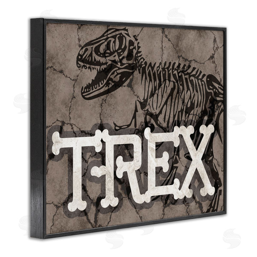 Stupell Studio | Ancient T-Rex Skeleton Large Reptile Bone Typography