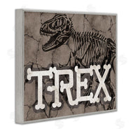 Stupell Studio | Ancient T-Rex Skeleton Large Reptile Bone Typography