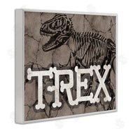 Stupell Studio | Ancient T-Rex Skeleton Large Reptile Bone Typography
