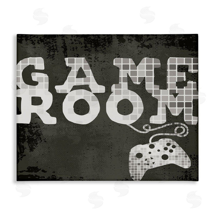 Stupell Studio | Game Room Phrase Video Controller Geometric Pattern