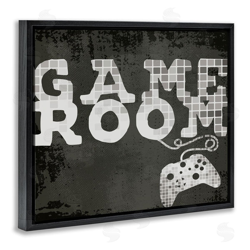 Stupell Studio | Game Room Phrase Video Controller Geometric Pattern