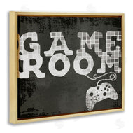 Stupell Studio | Game Room Phrase Video Controller Geometric Pattern