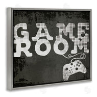 Stupell Studio | Game Room Phrase Video Controller Geometric Pattern