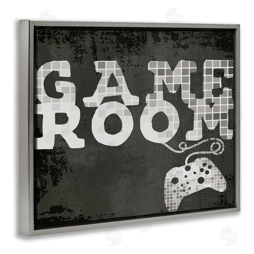 Stupell Studio | Game Room Phrase Video Controller Geometric Pattern