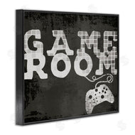 Stupell Studio | Game Room Phrase Video Controller Geometric Pattern