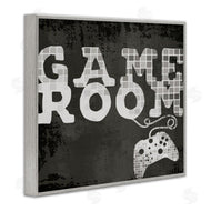 Stupell Studio | Game Room Phrase Video Controller Geometric Pattern