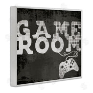 Stupell Studio | Game Room Phrase Video Controller Geometric Pattern