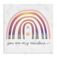Stupell Studio | You're My Rainbow Phrase Spring Pink Florals