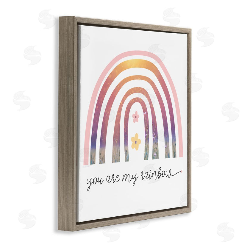 Stupell Studio | You're My Rainbow Phrase Spring Pink Florals