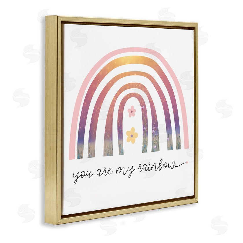 Stupell Studio | You're My Rainbow Phrase Spring Pink Florals