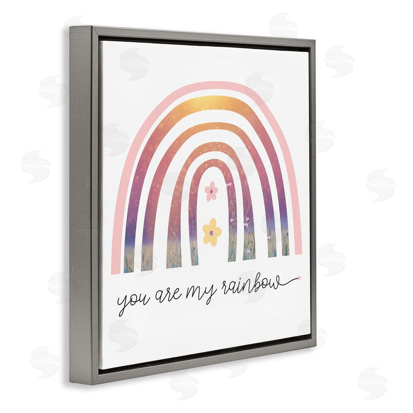 Stupell Studio | You're My Rainbow Phrase Spring Pink Florals